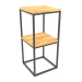 3d model Square shelf-console (WOOD FLOOR, 40x40x86, 2 shelves) - preview