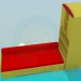 3D modeli Kabine ile kanepe - önizleme