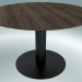 modèle 3D Table de repas In Between (SK12, Ø120cm, H 73cm, Noir mat, Chêne teinté fumé) - preview