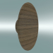 modello 3D Appendiabiti Dots Wood (Ø17 cm, Noce) - anteprima