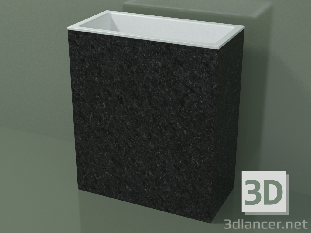 modello 3D Lavabo freestanding (03R146101, Nero Assoluto M03, L 72, P 36, H 85 cm) - anteprima