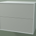 modello 3D Doppio cassetto (8AUBCA01, Glacier White C01, HPL P02, L 60, P 36, H 48 cm) - anteprima
