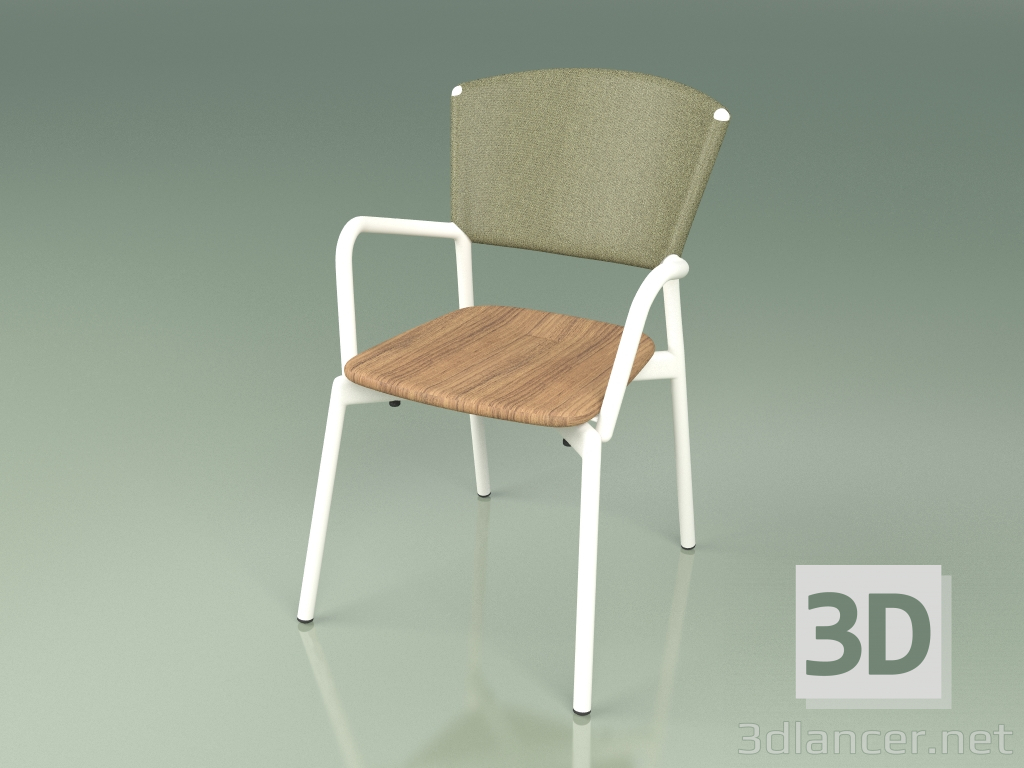 modèle 3D Chaise 021 (Métal Lait, Olive) - preview