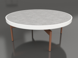 Round coffee table Ø90x36 (White, DEKTON Kreta)