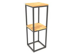 Square shelf-console (WOOD FLOOR, 30x30x86, 2 shelves)