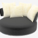 modello 3D divano rotondo - anteprima