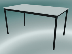 Rechteckiger Tischfuß 140x80 cm (Weiß, Schwarz)