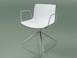 Cadeira 2054 (giratória, com braços, LU1, polipropileno bicolor)