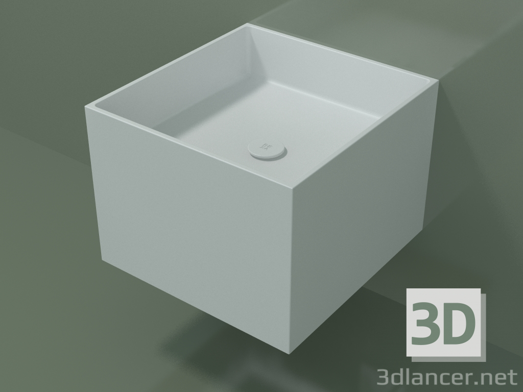 3d model Wall-mounted washbasin (02UN22301, Glacier White C01, L 48, P 50, H 36 cm) - preview