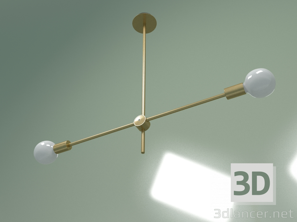 Modelo 3d Lâmpada de teto Nook, 2 lâmpadas - preview