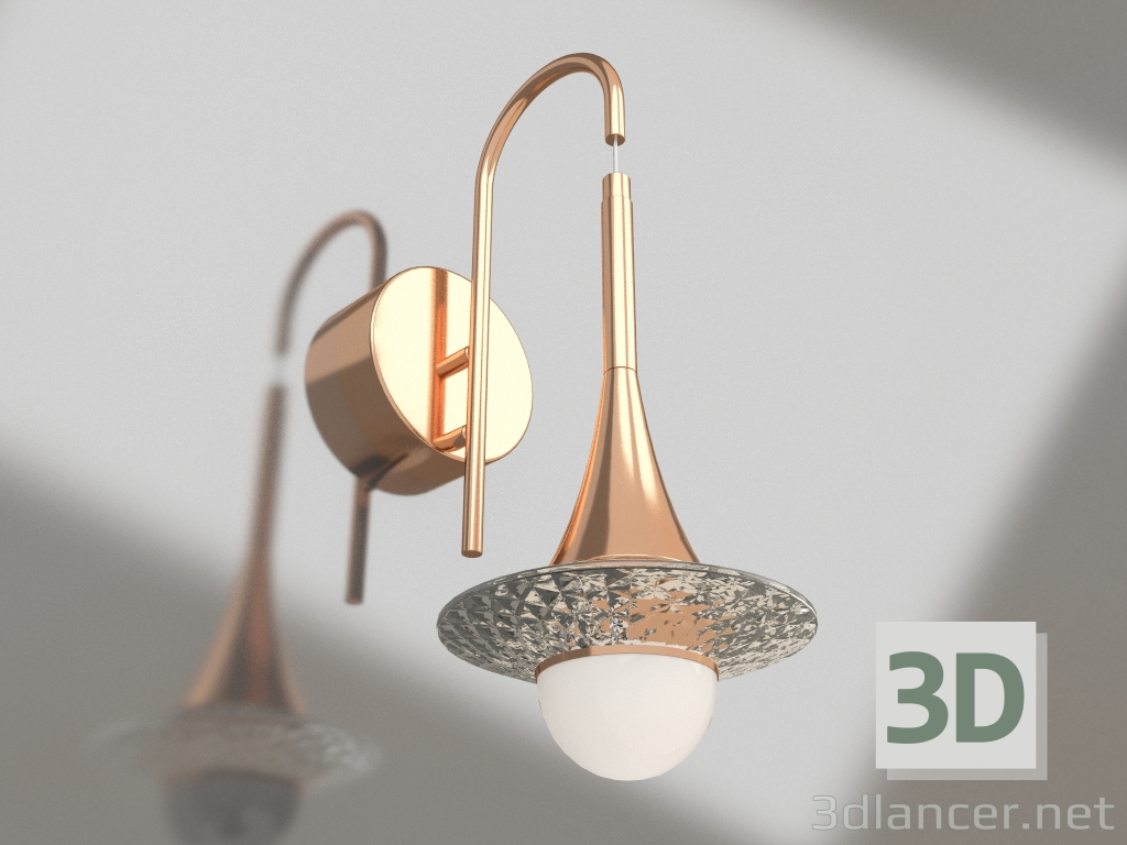 3D Modell Wandleuchte Diaz Gold (08048.33) - Vorschau