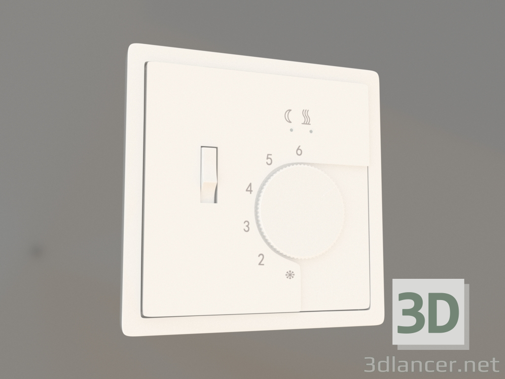 3d model Thermostat for underfloor heating (white, DA14903) R98 - preview