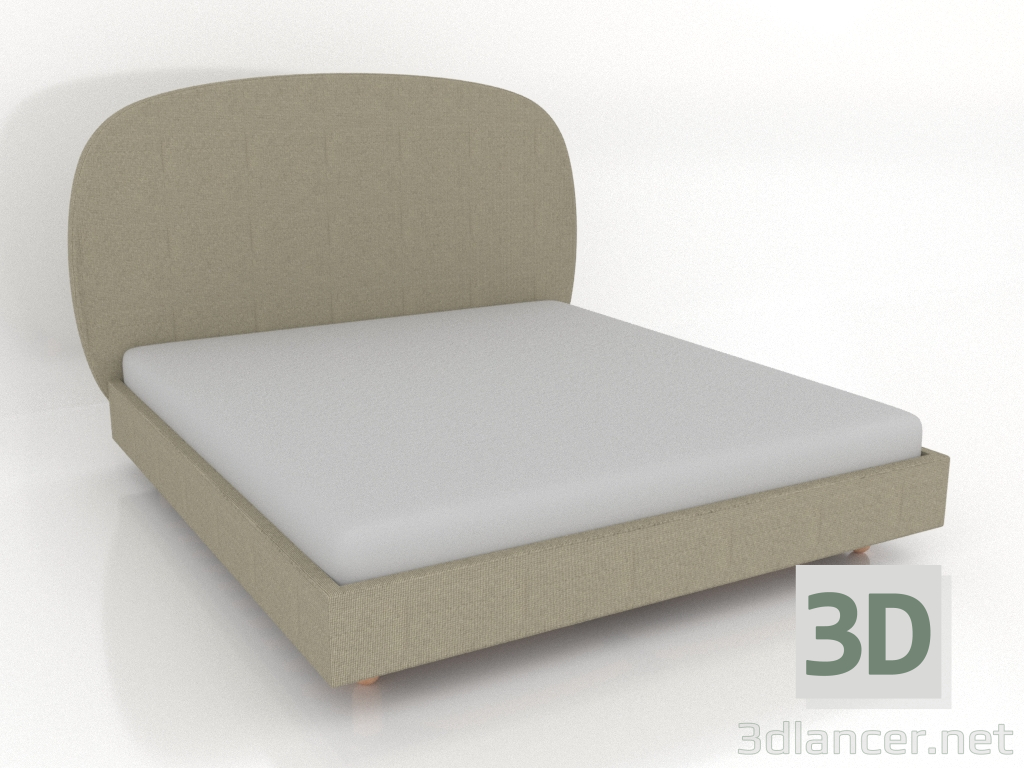 modello 3D Letto matrimoniale YAL 1900x2100 mm - anteprima modello 3D Letto matrimoniale YAL 1900x2100 mm - anteprima