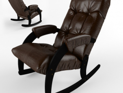 Rocking chair Comfort Model 67, upholstery Antik crocodile
