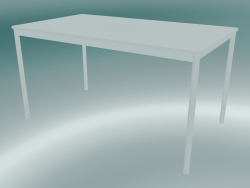 Rechteckiger Tischfuß 140x80 cm (Weiß)