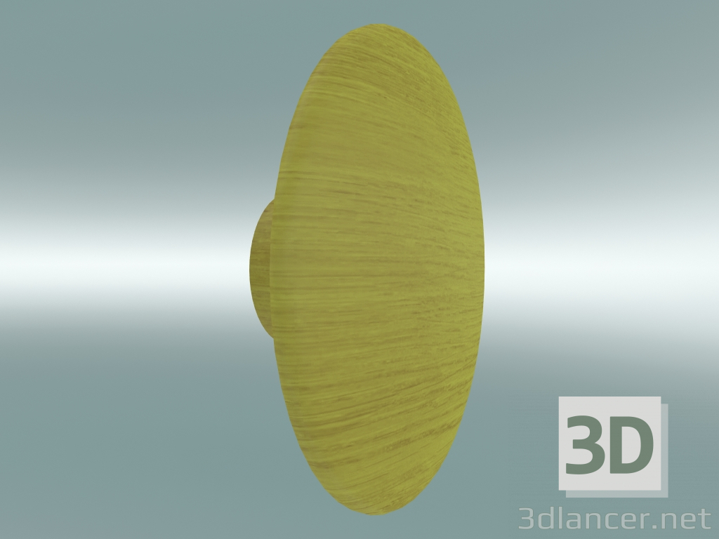 3d модель Крюк для одежды Dots Wood (Ø17 cm, Yellow) – превью