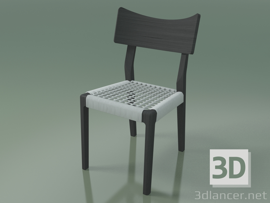 3D Modell Stuhl (21, weiß gewebt, grau lackiert) - Vorschau