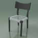 modèle 3D Chaise (21, tissé blanc, laqué gris) - preview