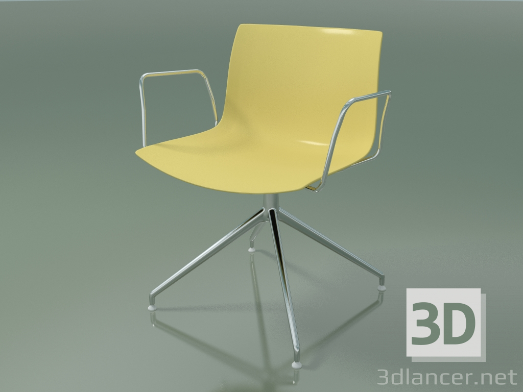 Modelo 3d Cadeira 2054 (giratória, com braços, LU1, polipropileno PO00415) - preview