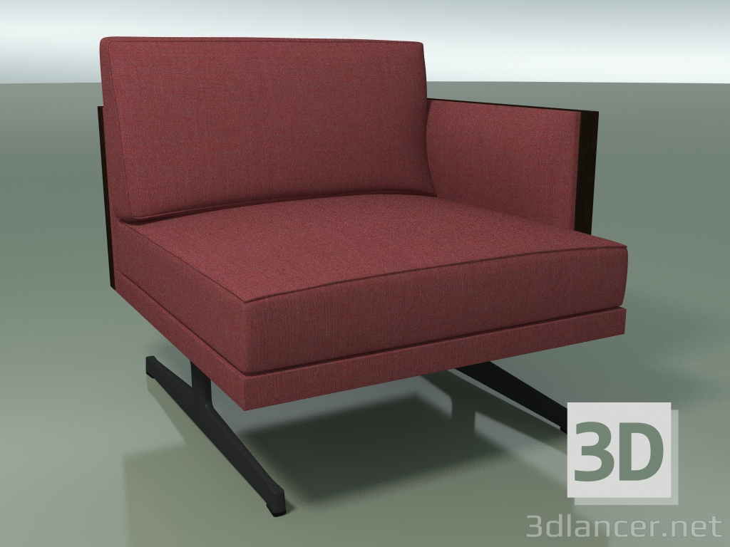 3d model End module 5213 (left armrest, H-legs, Wenge) - preview