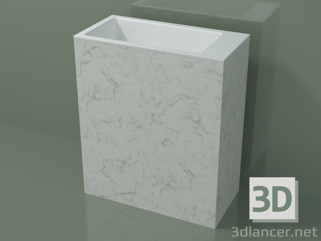 modello 3D Lavabo freestanding (03R146103, Carrara M01, L 72, P 36, H 85 cm) - anteprima