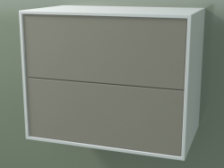 Caja doble (8AUBCA01, Glacier White C01, HPL P04, L 60, P 36, H 48 cm)