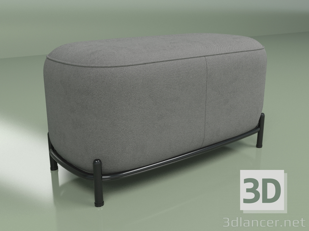 modèle 3D Pouf Pawai largeur 80 (gris foncé) - preview