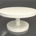 3 डी मॉडल कॉफी टेबल जेटी 022 (डी = 700x350, सफेद प्लास्टिक रंग) - पूर्वावलोकन