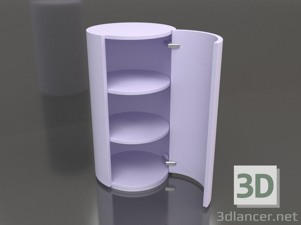 3d model Cabinet (with open door) TM 09 (D=503х931, lilac) - preview