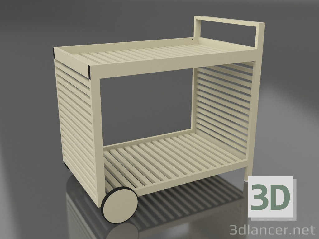 3D modeli Servis Arabası (Altın) - önizleme