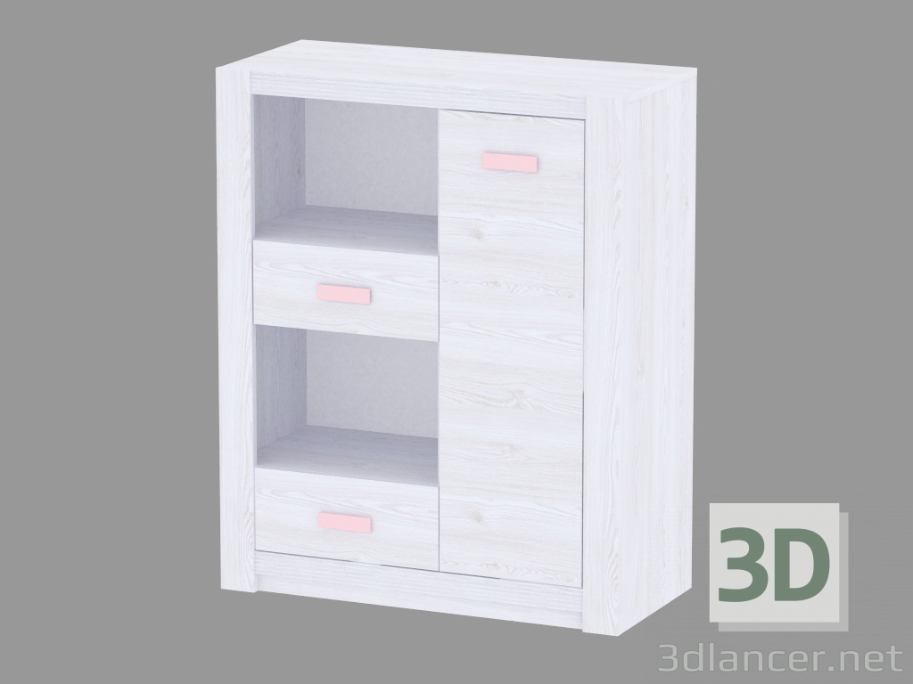3D Modell Schrank 1D-2S (TYP LLK01) - Vorschau