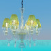 3d model Chandelier with yellow shades - preview