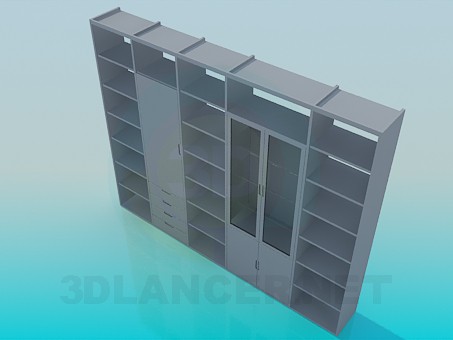 3d модель Стеллаж для книг – превью 3d модель Стеллаж для книг – превью