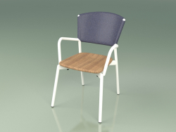 कुर्सी 021 (धातु दूध, नीला)