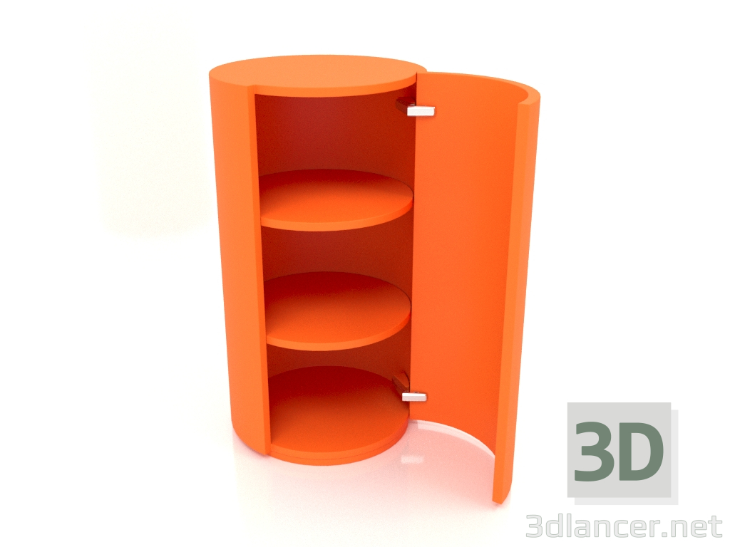 3d model Cabinet (with open door) TM 09 (D=503х931, luminous bright orange) - preview