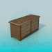 3d model Chest of drawers without handles - preview