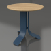 modèle 3D Table basse Ø50 (Gris bleu, bois Iroko) - preview