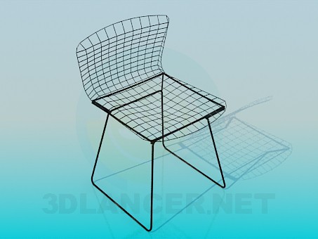 3 डी मॉडल कुर्सी की धातु के तार - पूर्वावलोकन