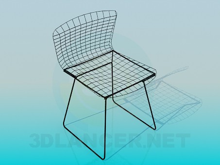 3d model Silla del alambre de metal - vista previa