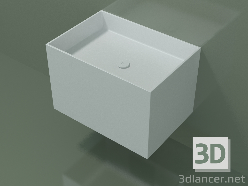 modello 3D Lavabo sospeso (02UN43301, Glacier White C01, L 72, P 50, H 48 cm) - anteprima