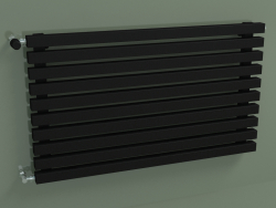 Horizontal radiator RETTA (10 sections 1000 mm 40x40, black matt)