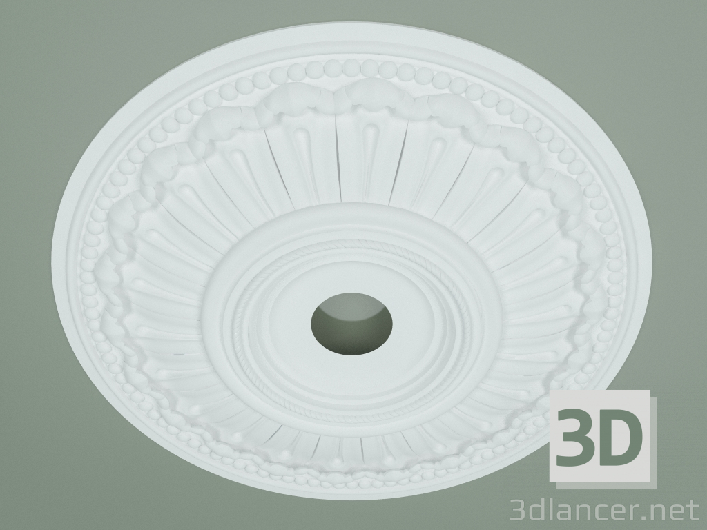 3D Modell Rosette mit Ornament RW029 - Vorschau