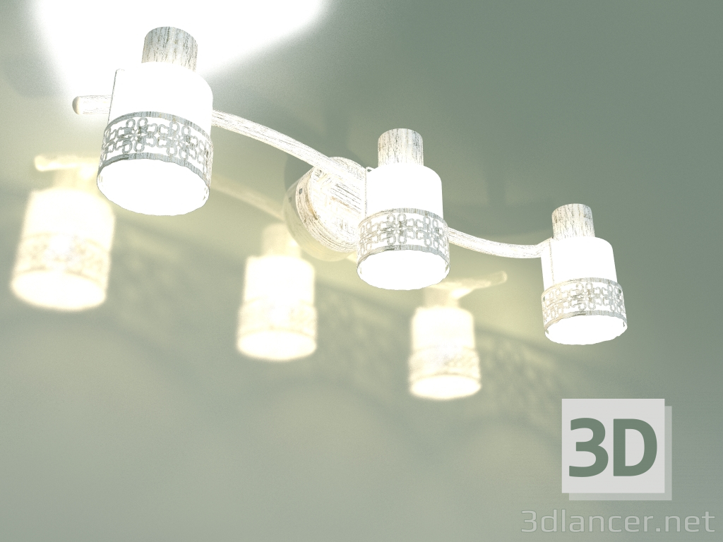3d model Wall lamp 20025-3 (white with gold) - preview