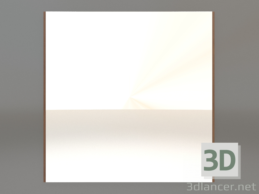 modèle 3D Miroir ZL 01 (800x800, bois brun clair) - preview