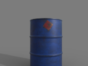 Barrel 200 liters Blue dirt