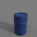 modello 3D di Barile da 200 litri Sporco blu comprare - rendering