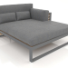 3d model XL modular sofa, section 2 right, high back, artificial wood (Anthracite) - preview