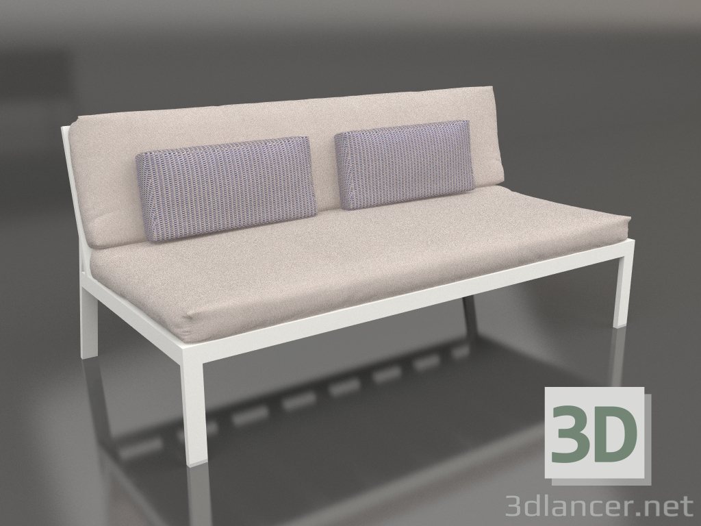modello 3D Modulo divano, sezione 4 (Grigio agata) - anteprima