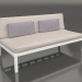 Modelo 3d Módulo de sofá, seção 4 (cinza ágata) - preview