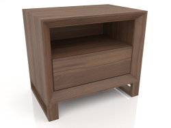 Прикроватная тумбочка, отделка шпон ореха F (59.5x39.5x53 см)
